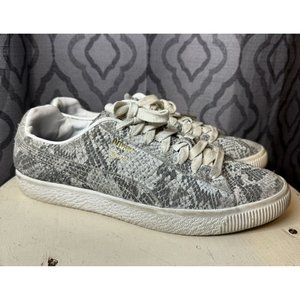 Women’s Puma Clyde Sneakers US 8 Snakeskin Grey Gray Animal Shoes